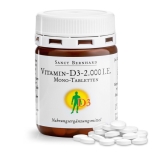 D3-vitamiin (2000IU), 150 tabletti