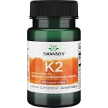 Swanson K2 Vitamiin 100mcg (30 geelkapslit)