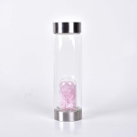 Kristallidega veepudel, Roosa kvarts, 550ml 
