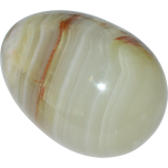 Semi-precious stone egg, onyx-marble ca. 5x7.5cm