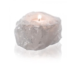 Tealight candle holder, Rock crystal