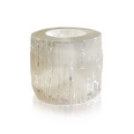 Tealight candle holder selenite, ca. 0.800-1kg, height approx. 8cm 