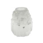 Tealight candle holder selenite, small, cascade