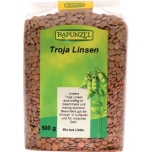 Pruunid Trooja läätsed 500g Rapunzel