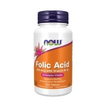 NOW FOODS Foolhape 800mcg + B12-vitamiin 250 tbl