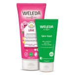 Weleda komplekt: Skin Food nahakreem 75ml + Aroma dušikreem Love 200ml