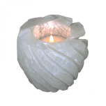 Selenite tealight base ± 6x7cm