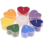 Heart shaped candles stearin chakra